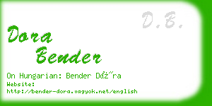 dora bender business card